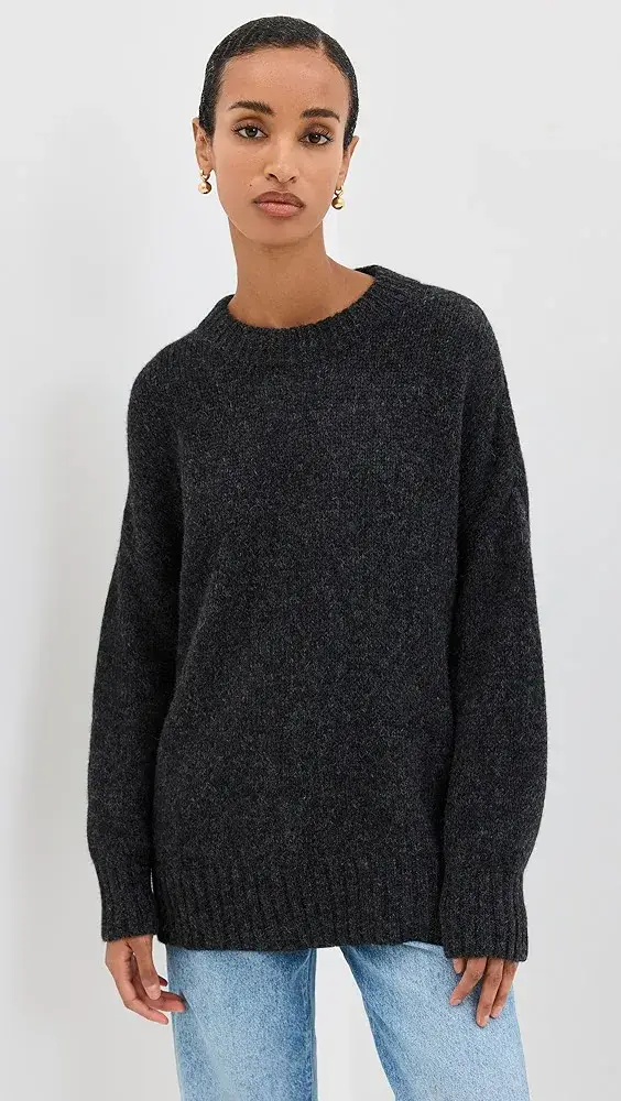 Alpaca Cocoon Crew Neck Pullover