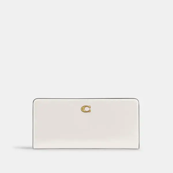 Coach Essential Slim Wallet - Women's Wallets - Brass/chalk