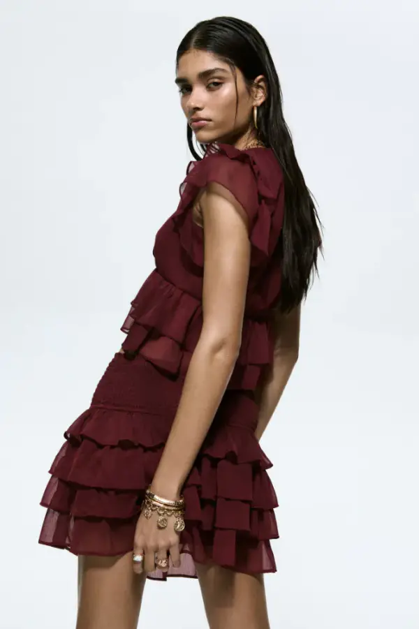 Tiered Chiffon Skirt