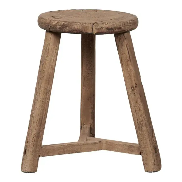 Round Elm Stool