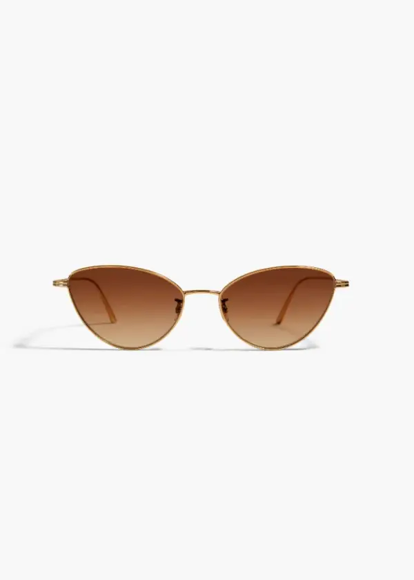 KHAITE x Oliver Peoples 1998C in Gold and Dark Brown