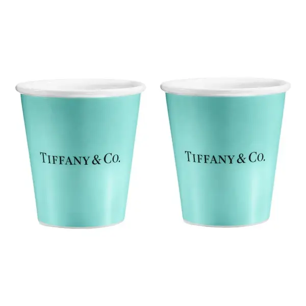 Coffee Cups Set of Two in Bone China