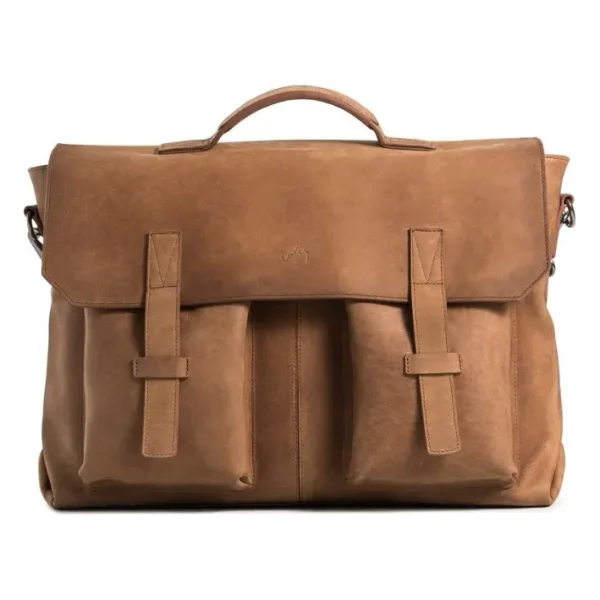 Top Grain Leather Messenger Bag for Men and Women Briefcase Laptop Bag