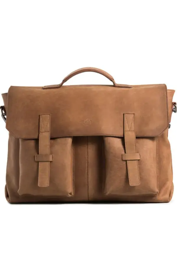 Top Grain Leather Messenger Bag for Men and Women Briefcase Laptop Bag