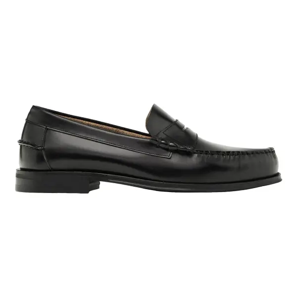 Leather Loafers with Penny Strap