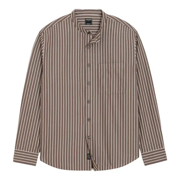 Poplin Band Collar Big Shirt