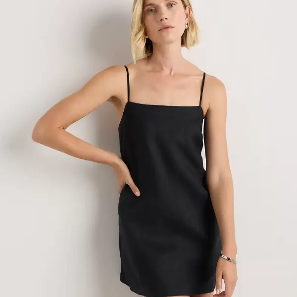 100% European Linen Mini Skort Dress