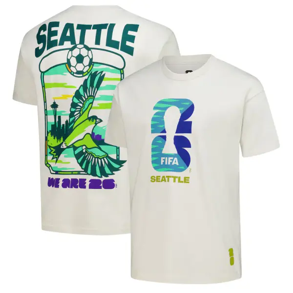 2026 FIFA World Cup Outerstuff Seattle Host City Local Oversized T-Shirt - Cream