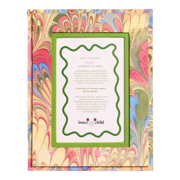 Hand-Marbled Picture Frame, 4x6