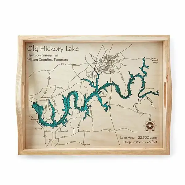 Coastal and Lake Art Serving Trays