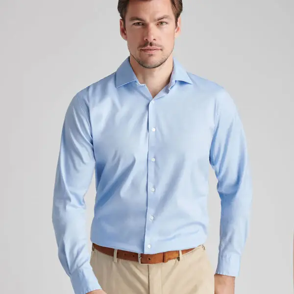 Campbell Perfect Pinpoint Cotton-Stretch Sport Shirt
