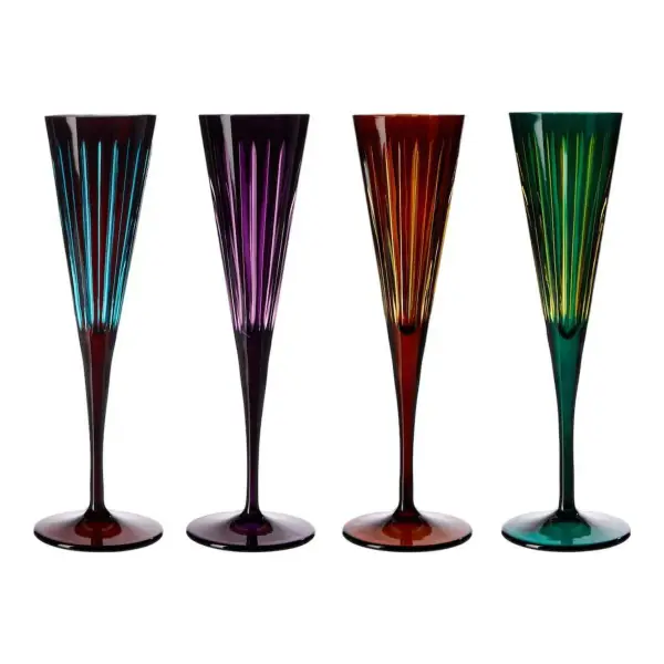 Prism Champagne Flutes - (Set of 4)