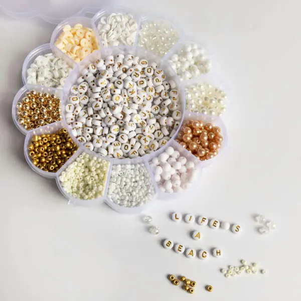 Golden Hour Soft Neutrals DIY Letter Bead Box Kit