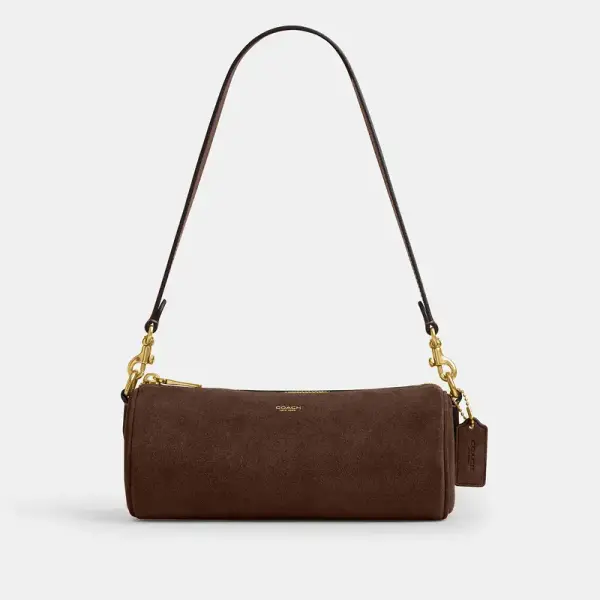 Coach Barrel Bag - Women's - Brass/dark Chocolate