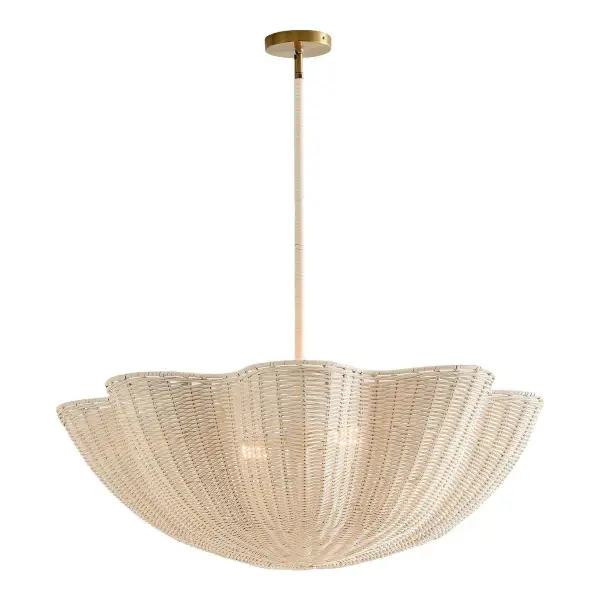 Marion Woven Scalloped Pendant (34")