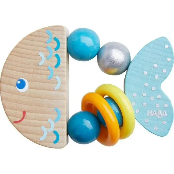 Rattlefish Wooden Baby Rattle