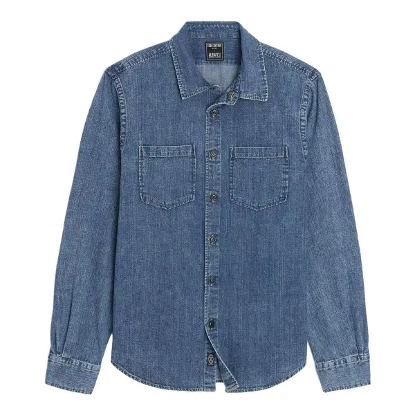 Stone Wash Denim Overshirt