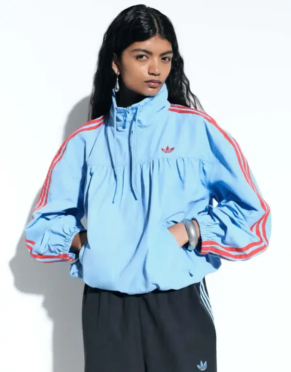 adidas Originals x ASOS over the head track jacket in blue