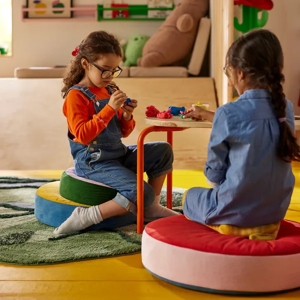 GREJSIMOJS Floor cushion, set of 3 - stackable/multicolor