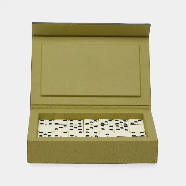 Parma Leather Dominoes Set