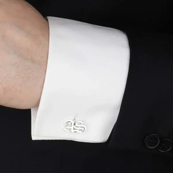 Custom Initials Cufflinks Anniversary Gift Jewelry