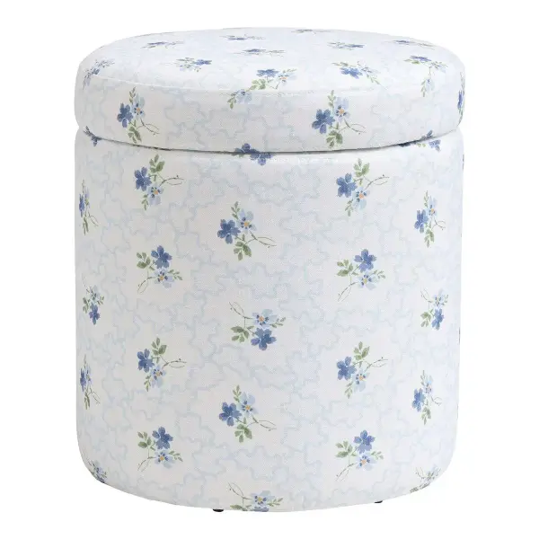 Round Storage Ottoman