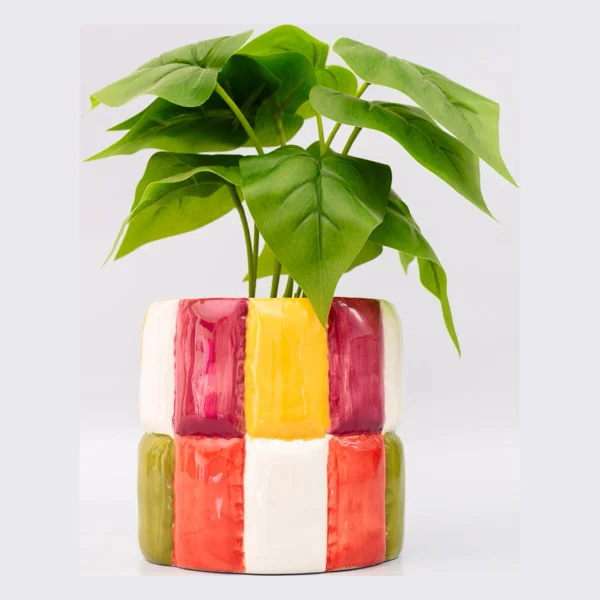 Colorblock Ceramic Planter