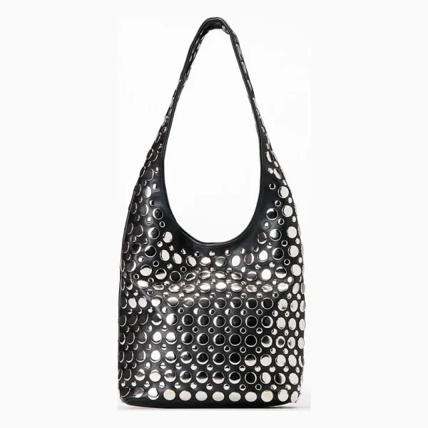 Faux Leather Studded Bag