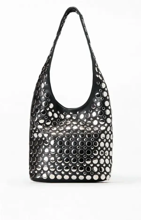 Faux Leather Studded Bag