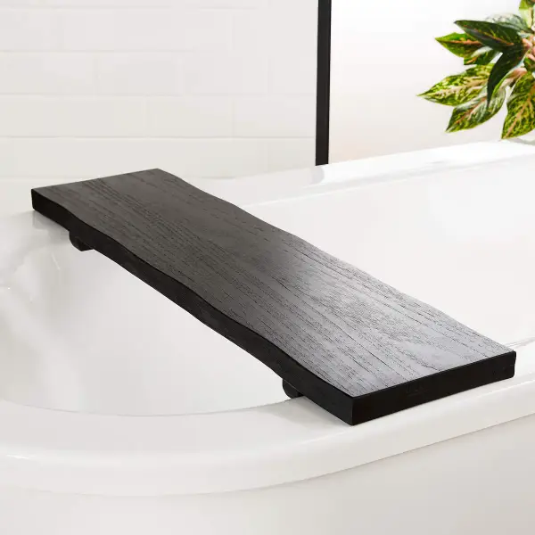Live Edge Teak Bath Caddy