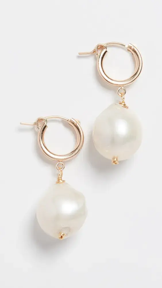 Brinker + Eliza Back To Basics Huggie Earrings | Shopbop