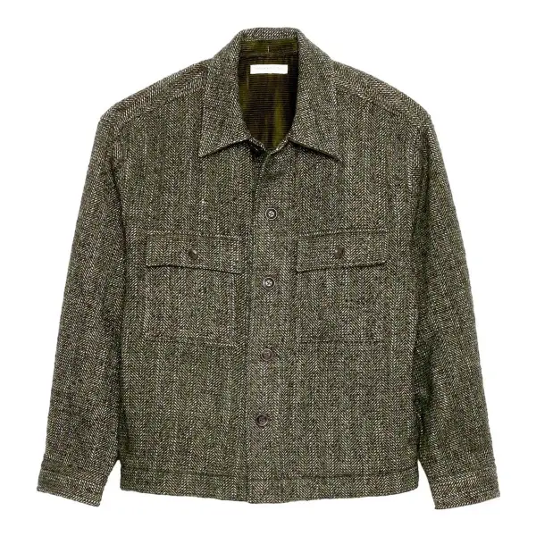 Relaxed-Fit Heavy Overshirt with Wool