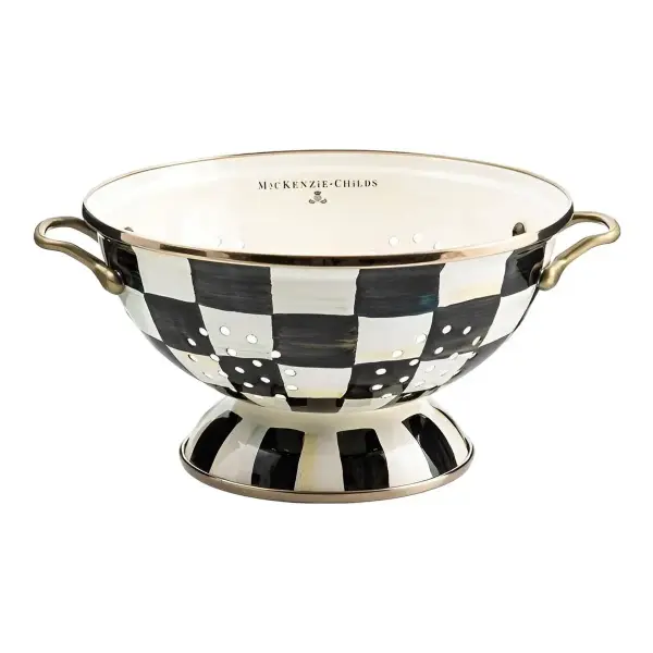 Check Enamel Colander