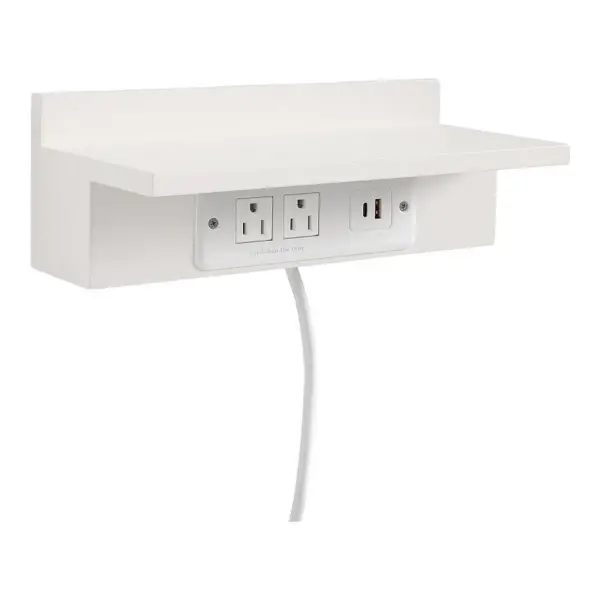 No Nails Mini Plug In Ledge with USB A/C (11.75")