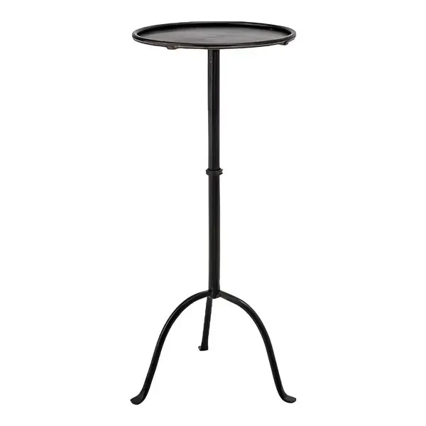 Felix French Country Antique Brass Iron Round Drink Table