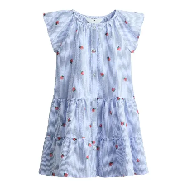 Tiered Seersucker Dress