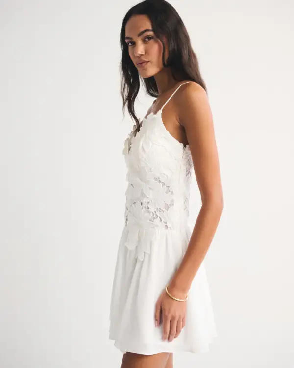 Women's Bra-Free Lace Floral Mini Dress | Women's Dresses & Jumpsuits | Abercrombie.com