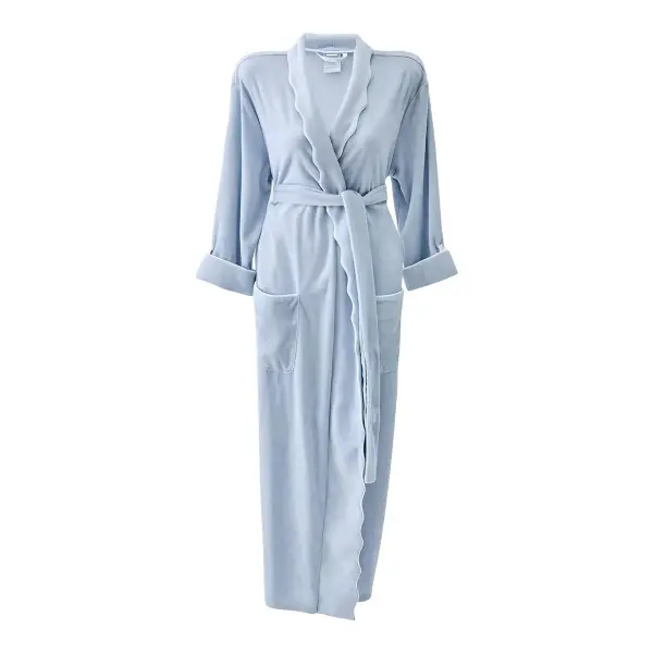 Long Scallop Lightweight Robe