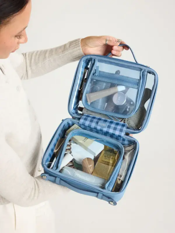 Medium Clear Cosmetics Case - MOONBEAM