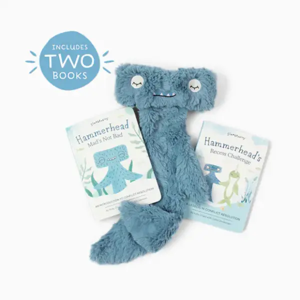 Slumberkins, Inc. Plush Snuggler & Book Bundle - Hammerhead's Conflict Resolution