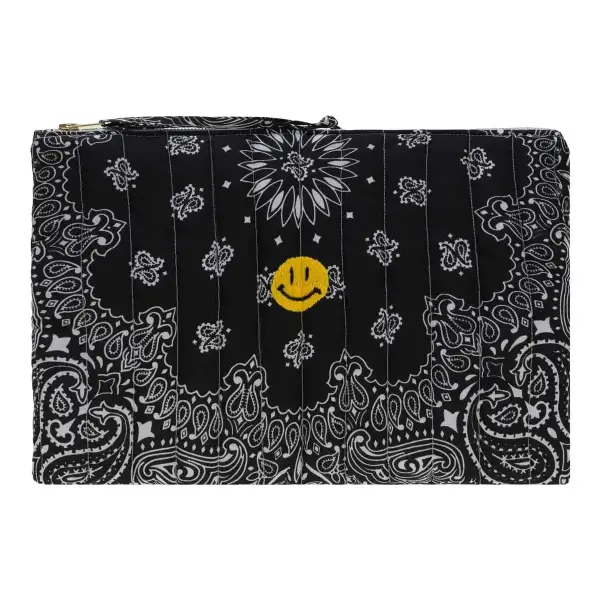 Quilted Laptop Sleeve - Happy Face