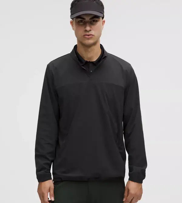 Windproof Golf Pullover Quarter-Zip Jacket
