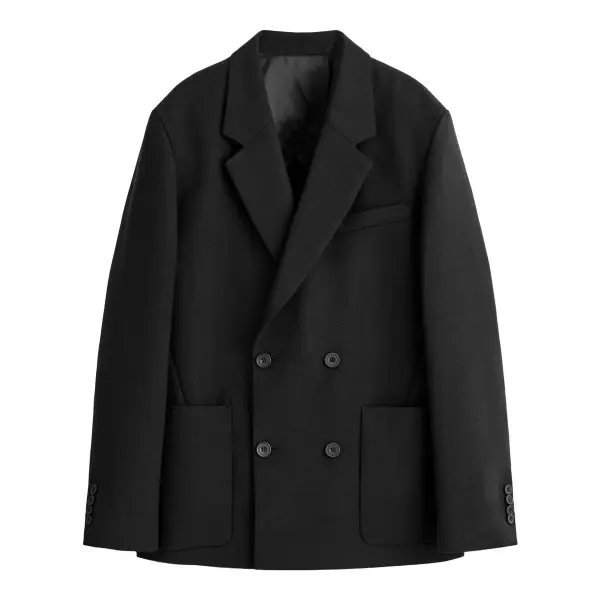 Unstructured Wool-Blend Blazer