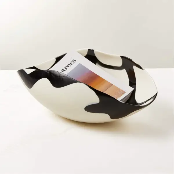 Zeta Murano White Glass Bowl