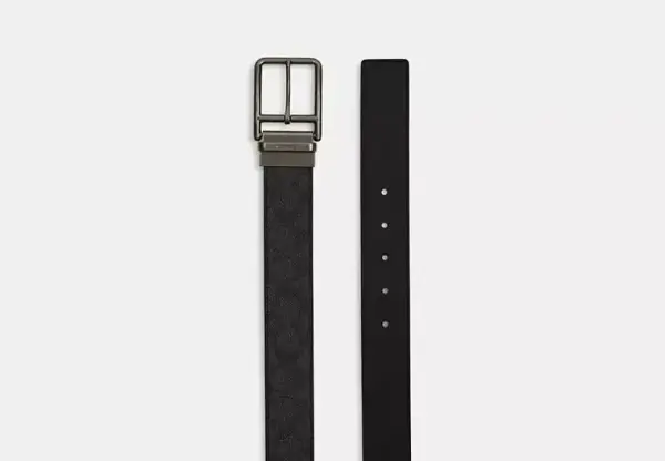 Double Bar Buckle Cut-To-Size Reversible Belt, 38 Mm