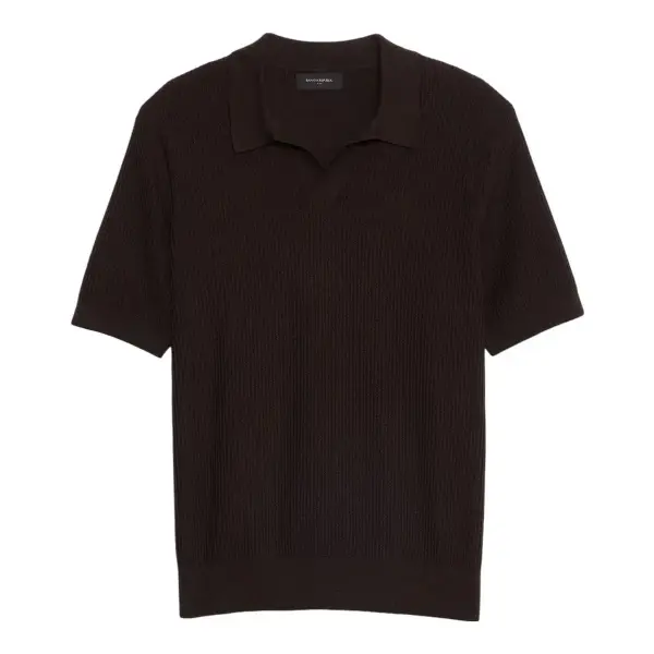 Refined Johnny-Collar Polo