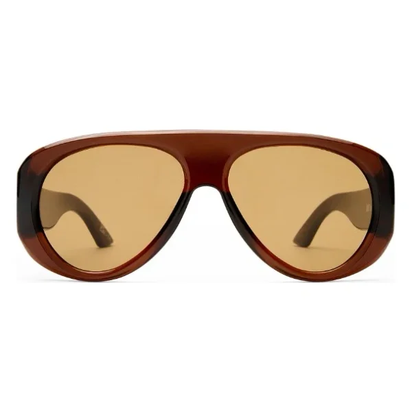 Le Specs Dream Boat Sunglasses in Cocoa & Light Brown Mono | REVOLVE