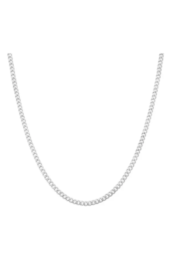 Sterling Silver Curb Chain Necklace