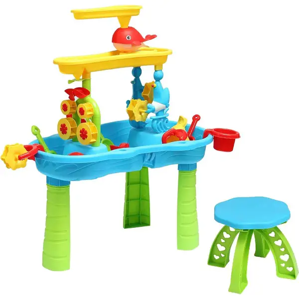 Toddler Sensory Sand and Water 3 Tier Table w/ Chair