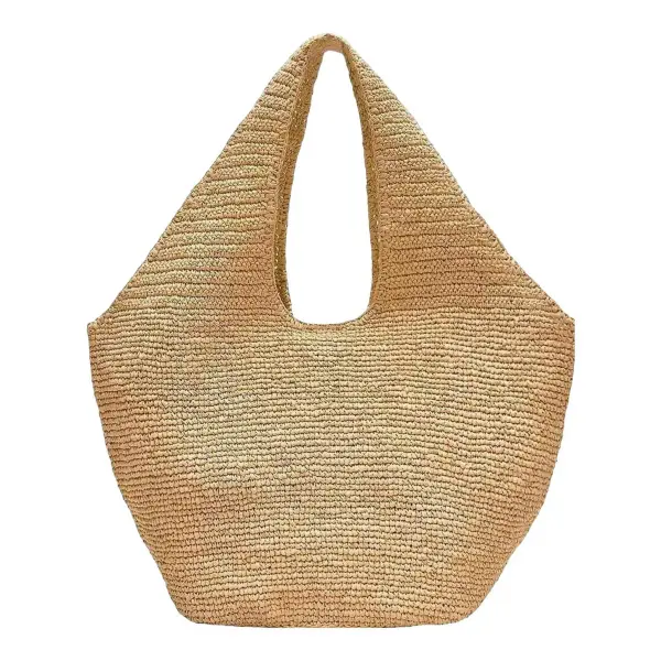 Large Handknotted Straw Tote Bag